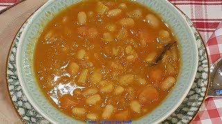 How to make Greek White Bean Soup  Fasolada  Φασολάδα [upl. by Efinnej]