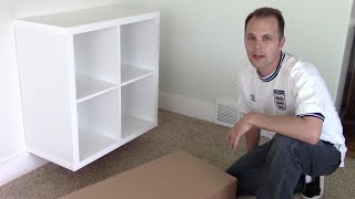 Ikea EXPEDIT  KALLAX shelf  how to assemble and wall mount bookcase [upl. by Ahseile]