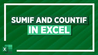 SUMIF and COUNTIF Tutorial in Excel [upl. by Eidnew]